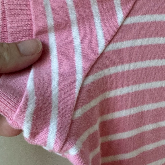 Ralph Lauren Size XL Pink Striped Polo Collar Cotton Midi Dress Fits Smaller - Picture 10 of 15